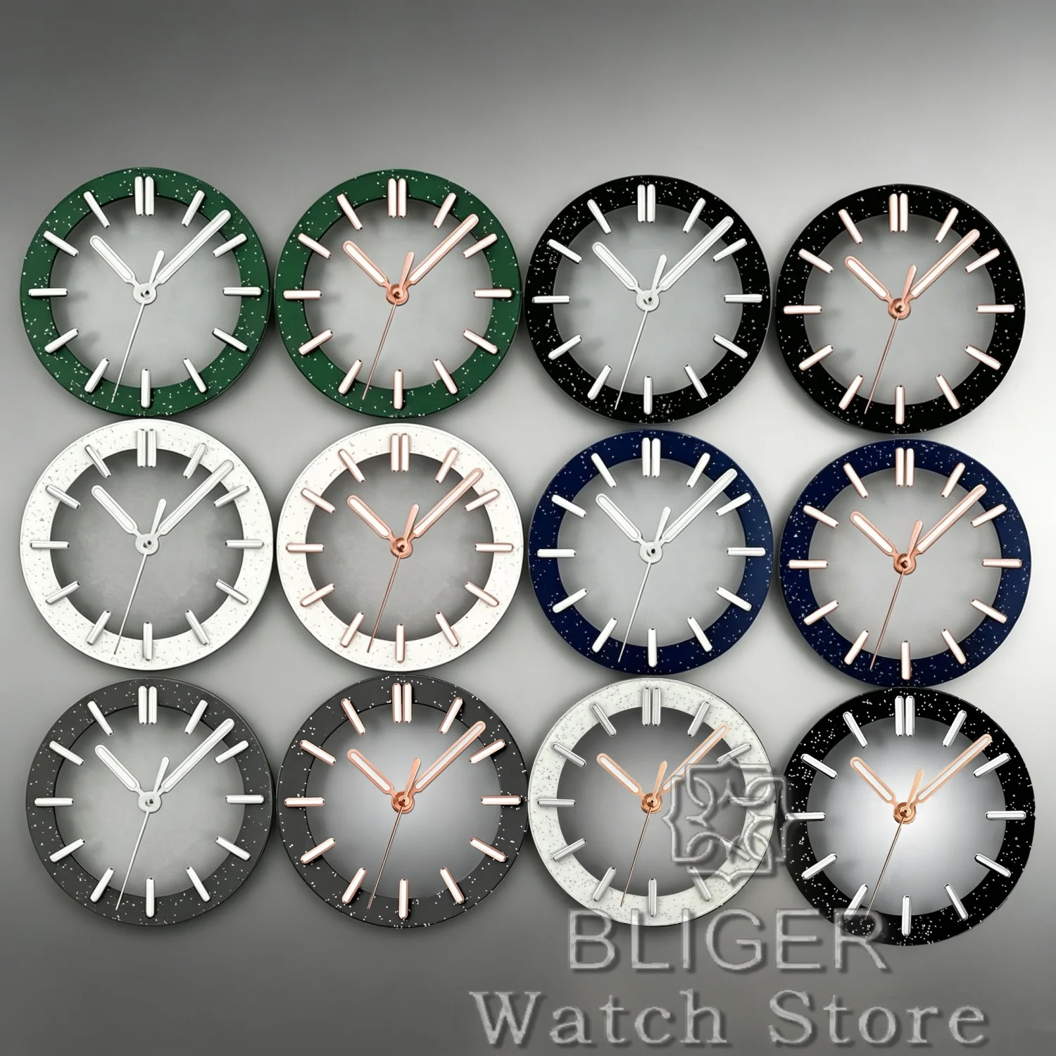 29mm 31mm Transparent Skeleton Starry Sky Watch Dial With Hands For NH35 36 NH37 NH70 71 72 PT5000 ETA2824 36 Miyota DG Movement