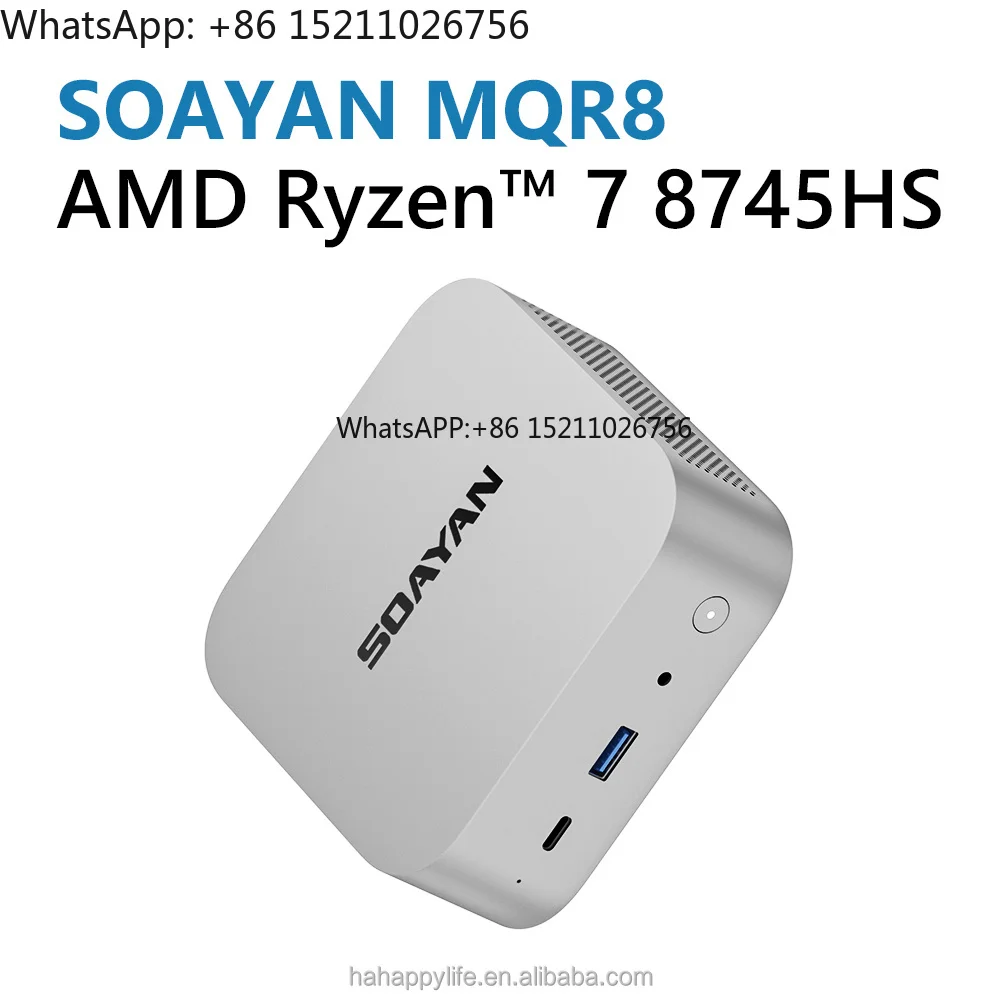 Gaming Mini PC AMD Ryzen 7 8745HS 8GB 16GB 32GB DDR5 RAM Windows 11 Pro Ultra-Quiet 24/7 Home Server Business