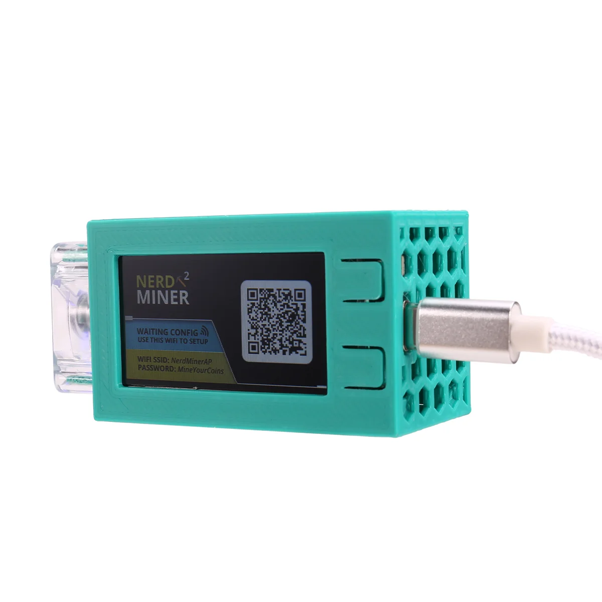 N33R_Für Nerdminer V2 Pro Miner 78KH/S Mini Bitcoin Lotterie Miner Grün