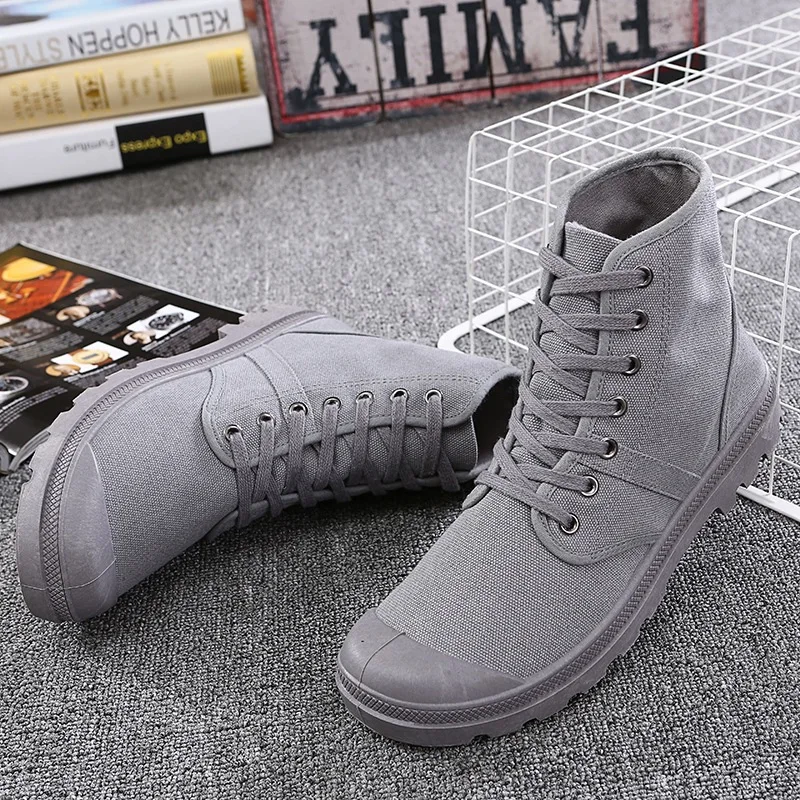 Fashion Couple High Top Sneakers Canvas Shoes Women Men Casual Shoes White Flat Female Basket Lace Up Trainers Size 36-45