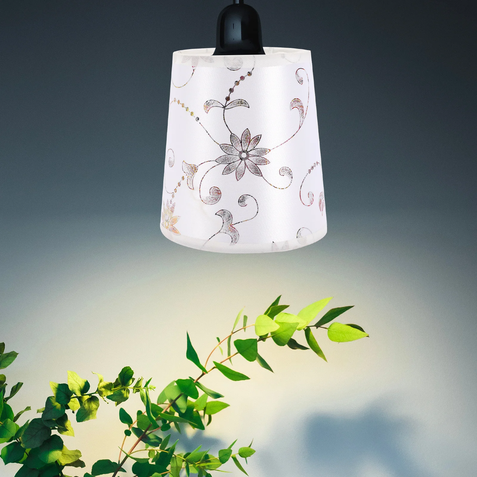 

Household Lamp Shade Decorative Cloth Iron Lampshade Soft Light Protector Compatible with Desktop Floor Bedside Lamp Accessory