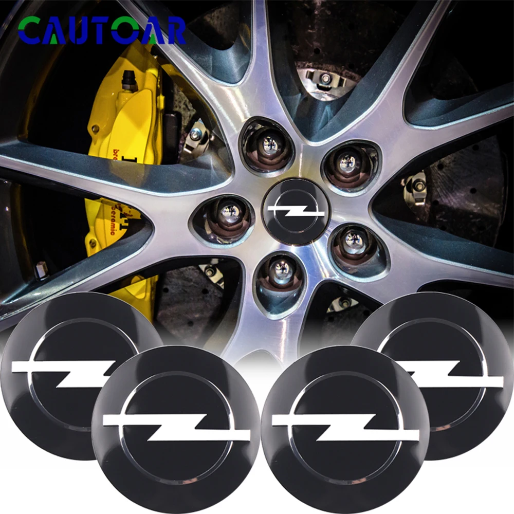 4PCS 56mm Car Wheel Rims Hub Center Styling Metal Decals Stickers For OPEL Corsa Astra OPC Zafira Mokka Antara Ampera Insignia