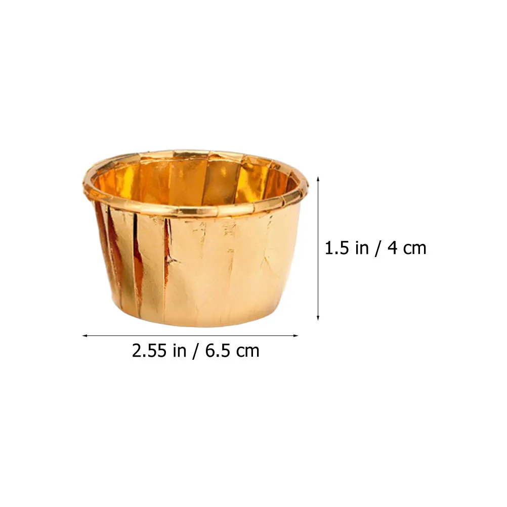 150 pcs Foil Cake Cups – Oil-Proof, High-Temp Baking Liners for Cupcakes, Desserts & Party Treats