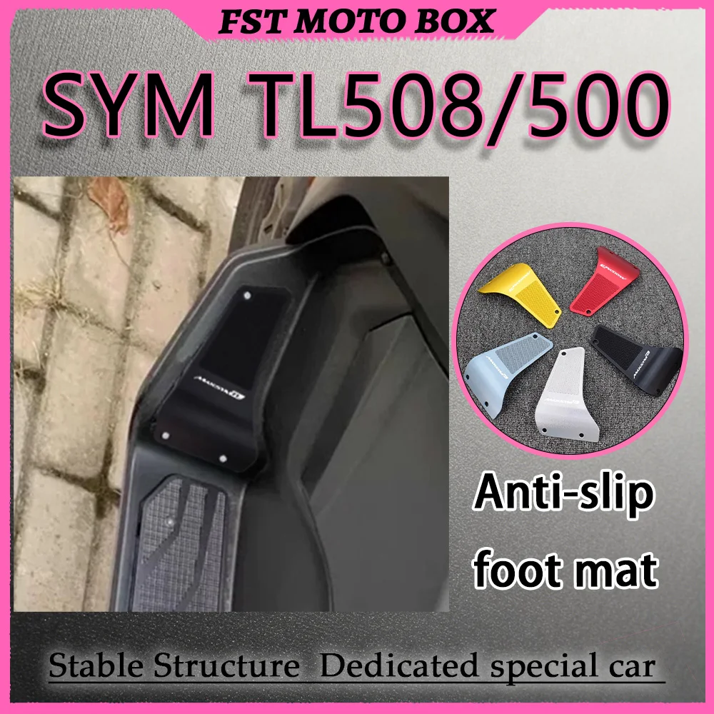 FOR SYM MAXSYM TL500 TL508 Widened Front Foot Pegs Aluminum Alloy Double-Layer Concave-Convex Anti-Slip Surface Enhanced Grip