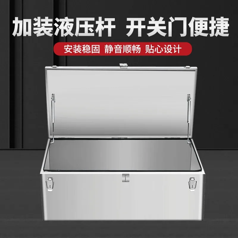 Multifunctional thickened stainless steel toolbox maintenance plumber truck car special toolbox with wheel storage box