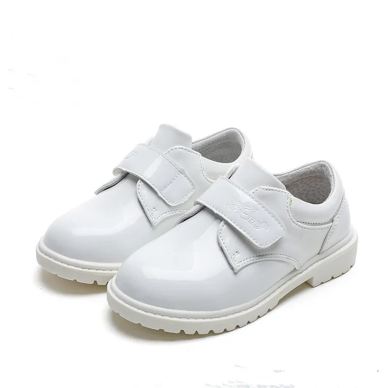 Kids Shoes 2024 Spring Kids Fashion Brand Genuine Leather White Shoes Girls Flats Toddler Children Oxford British Soft Sole