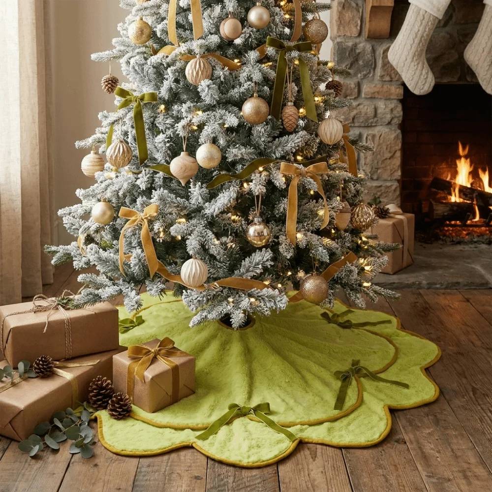 soft-velvet-christmas-tree-skirt-elegant-edge-surface-furry-tree-skirt-delicate-trim-rustic-style-scalloped-tree-skirt