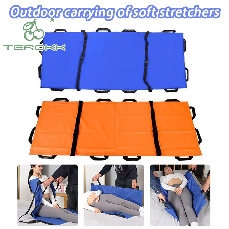 

Мягкие носилки, портативные и простые в использовании для домашнего и наружного использования, складная нейлоновая ткань, утолщенный пояс для транспорта и переноса