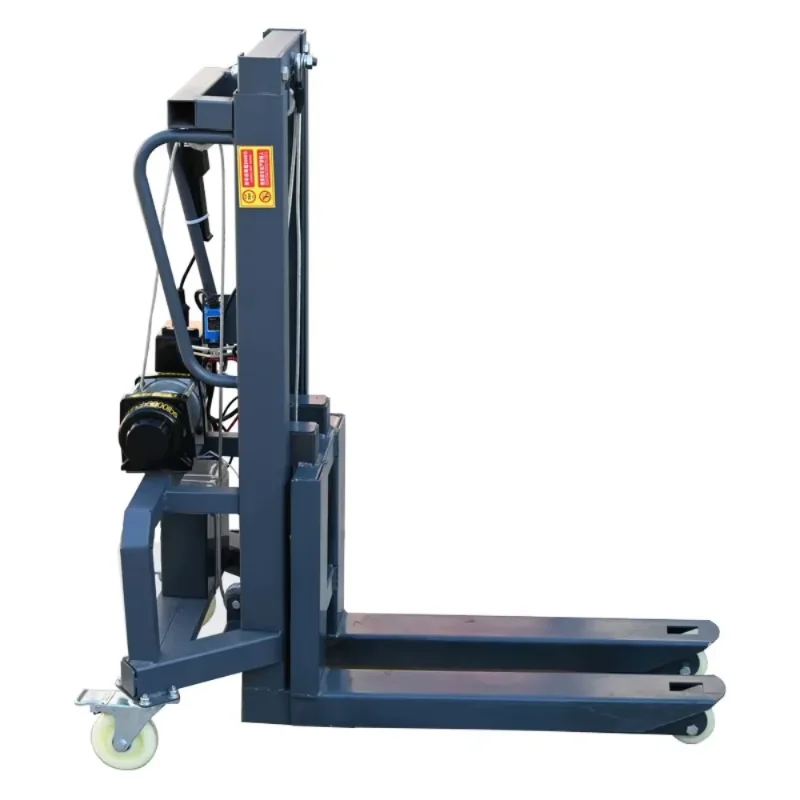 

Mini Self-Loading Forklift Stacker 300kg Small Lifting Fork Truck Electric Semi-Electric Material Handling Equipment