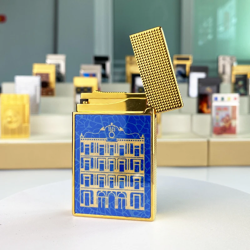 New Commemorative Edition Luxury Butane Lighter Single and Double Flame Flat Tone Natural Paint Smoker L2 Series 19003