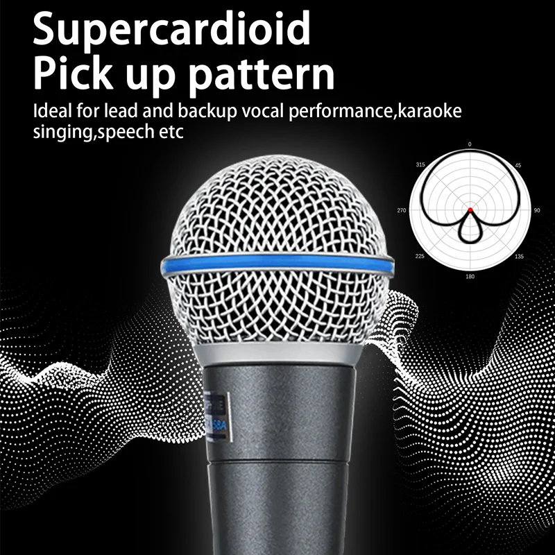 LN85 المهنية السلكية ميكروفون سلسلة Dynacmic الصوتية يده هيئة التصنيع العسكري مناسبة لحفلة الكاريوكي الغناء المواد المعدنية القلب #2