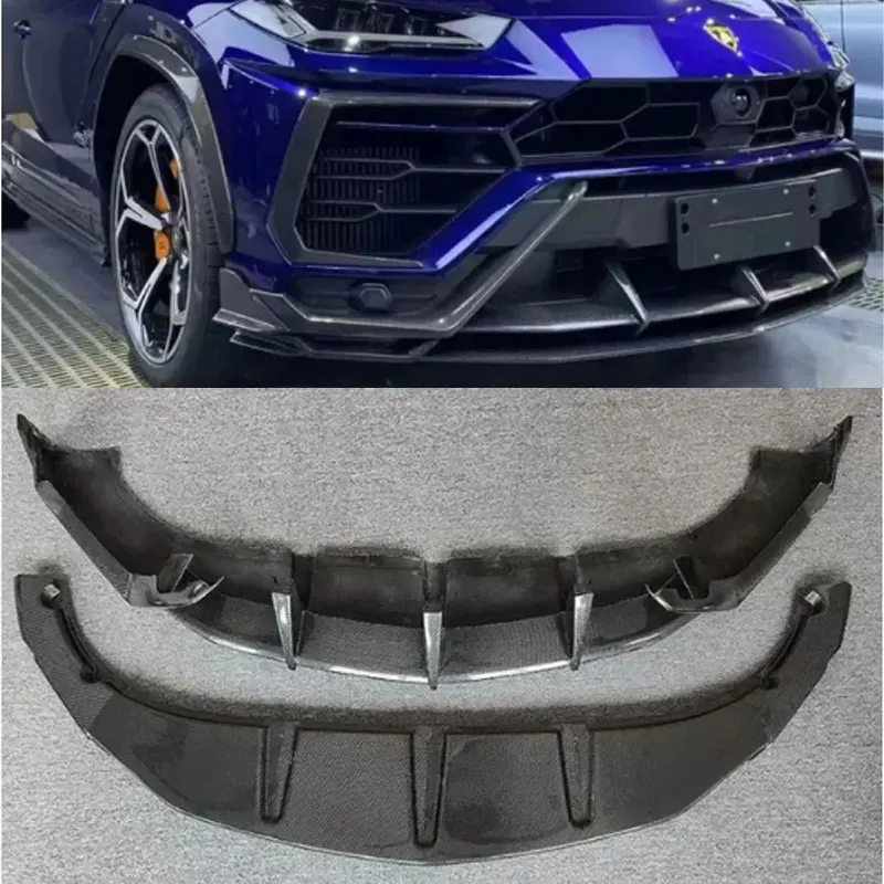 For Lamborghini URUS 2018 2019 2020 2021 2022 2023 2024 Bumper Front Lip Spoiler Chin Splitters Real Carbon Fiber Body Kits