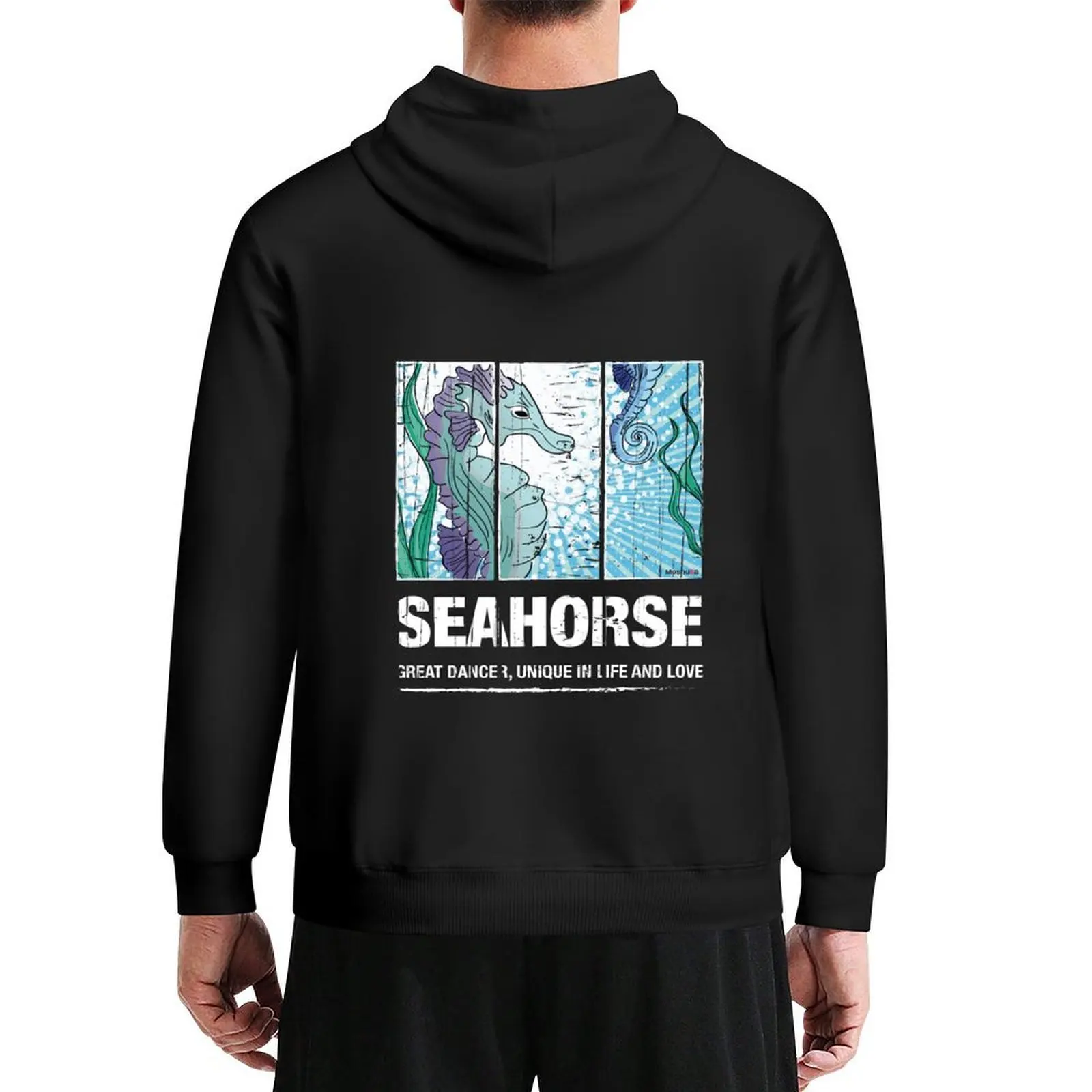 

Seahorse. Ocean Series (dark color) Hoodie autumn clothes korean clothes men's autumn clothes men oversized hoodie