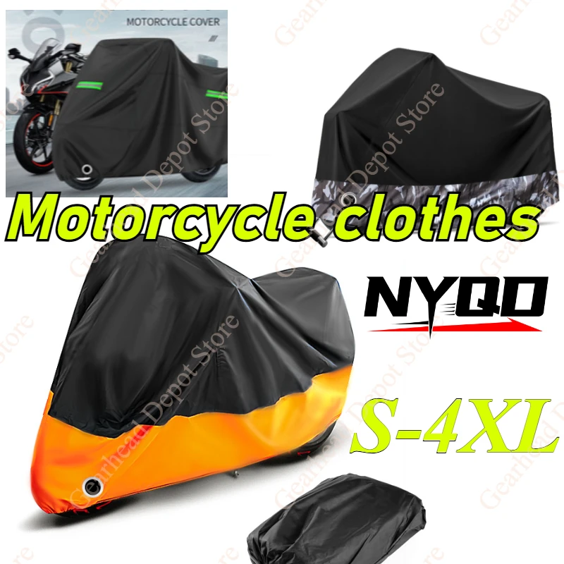 Universal Thick 190T Silver Coated Motorbike Cover Outdoor Waterproof Sun Shade Dustproof Electric Vehicle Protective Shell