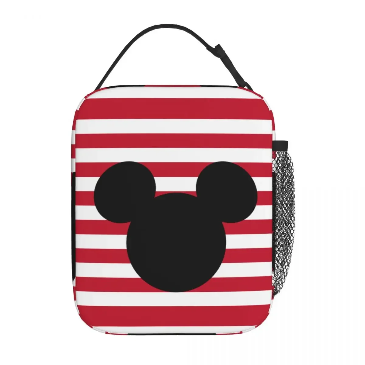 Mickey Head Silhouette Insulated Lunch Bag Leakproof Meal Container Thermal Bag Tote Lunch Box College Picnic Food Storage Bags