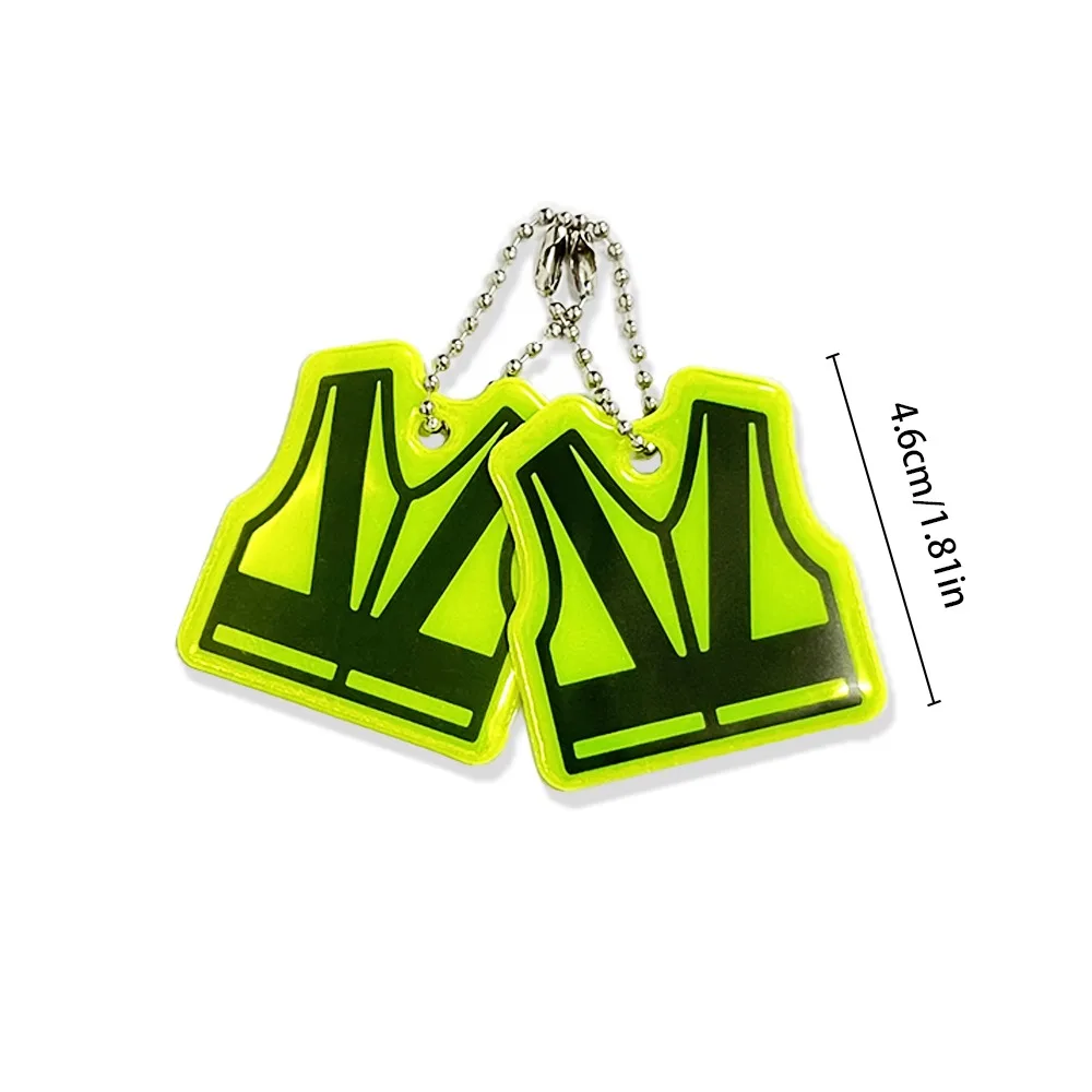 10 Pieces of Black Strip Vests with Reflective Accessories, Made of Double-sided PVC Material, for Backpack Attachments