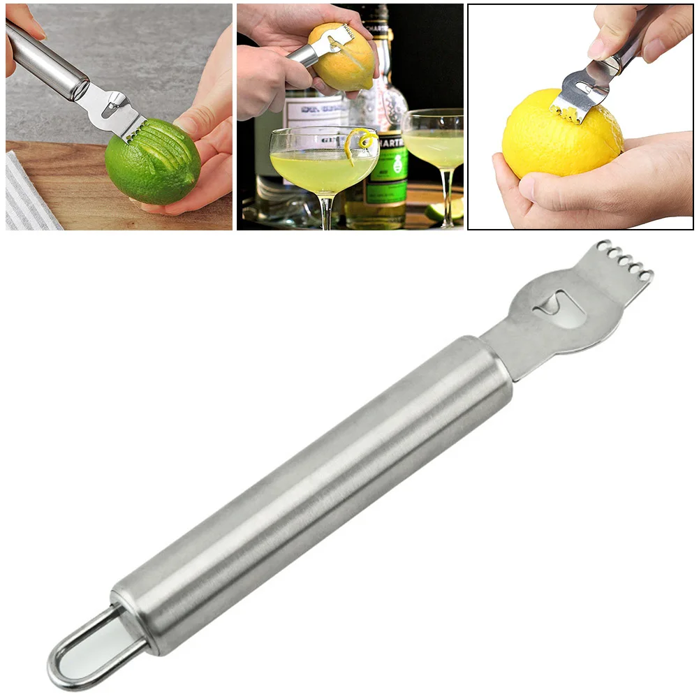 Grater Peeler Zester 1 Pcs 16.3cmx2.5cm Cocktails Kitchen Bar Accessories Lemon Citrus Fruit Silver Stainless Steel