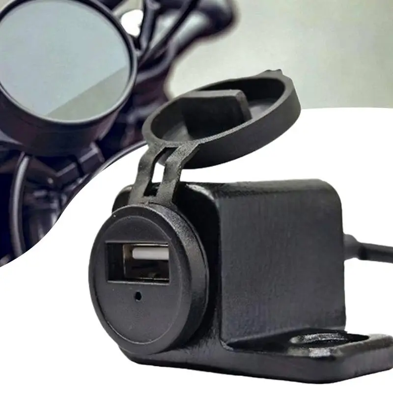 USB Motorcycle Charger Port Motorbike USB Charger With Cover Motorcycle Power Outlet All-Purpose Power Outlet Adapter Motorcycle