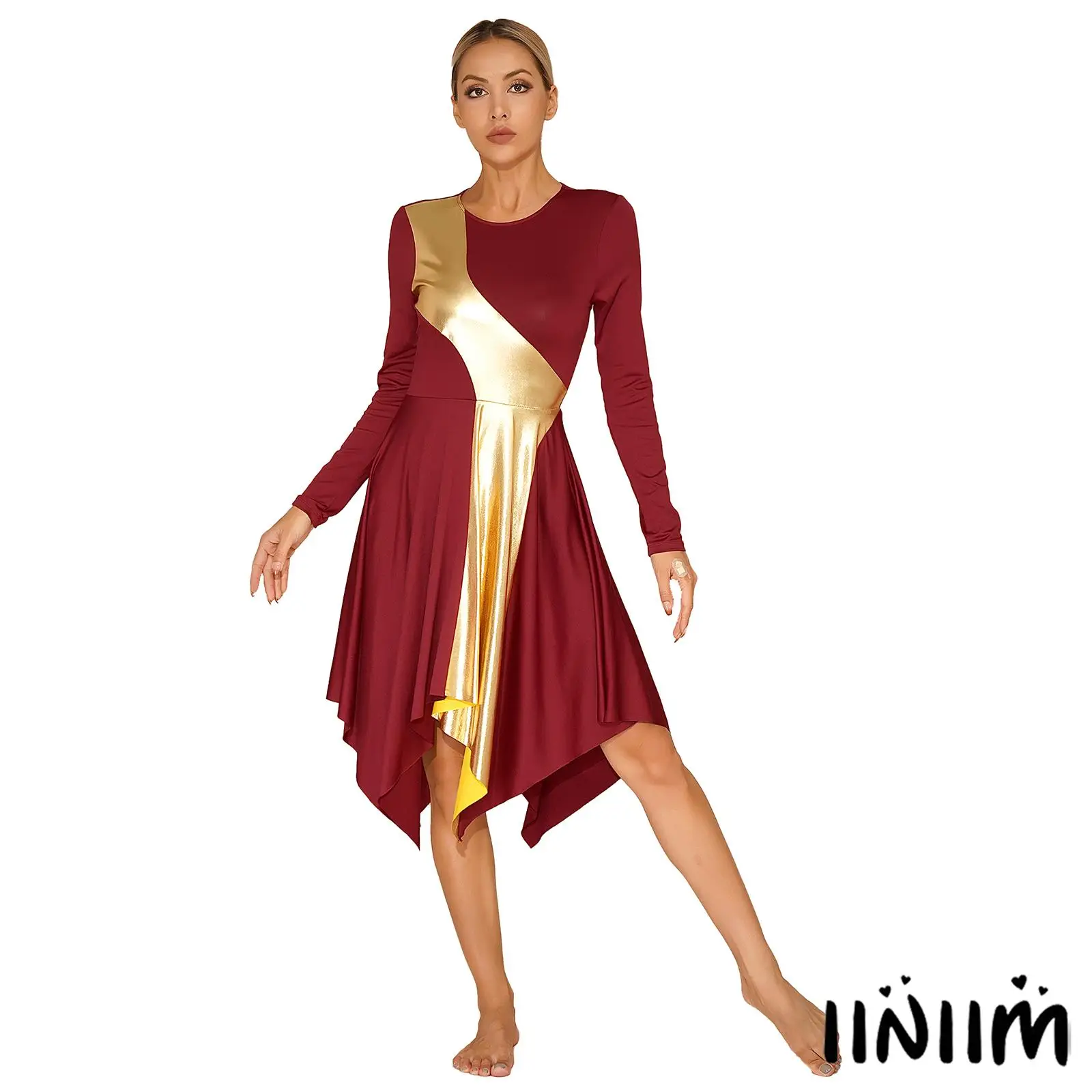 

Women Modern Contemporary Ballet Latin Dresses Church Worship Lyrical Dance Stage Performance Praise Liturgical Dancing Costume