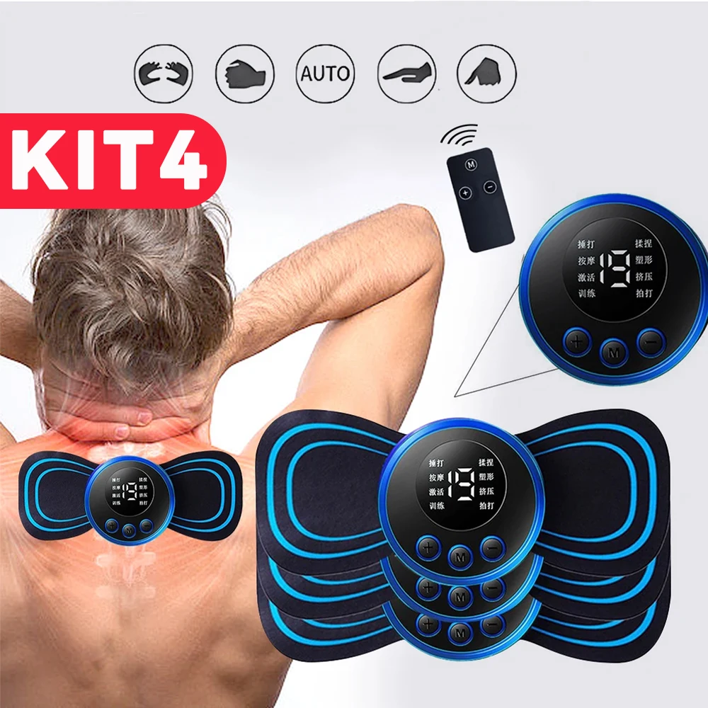 Mini Massageador Muscular Recarregável Portátil para Alívio de Dores no Pescoço Costas e Pernas Ideal para Viagens e Esport