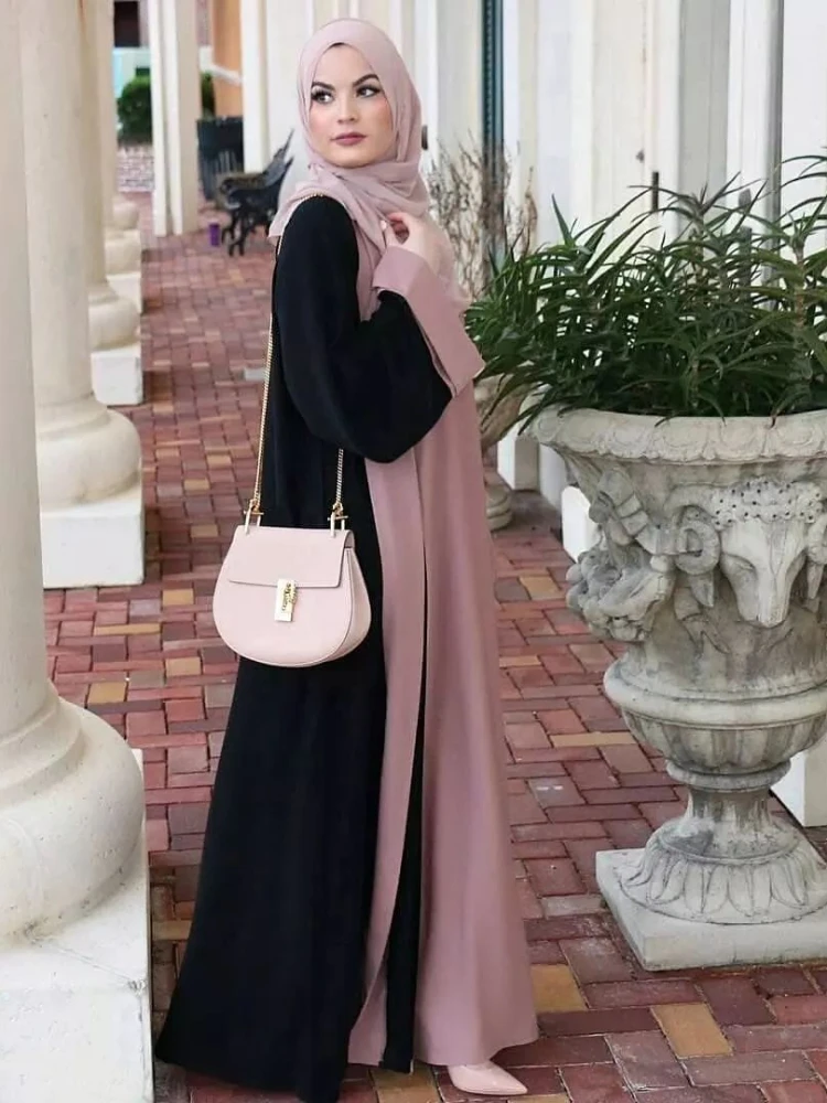 Eid Muslim Party Dress for Women Ramadan Abaya Fake 2 Piece Long Dress Morocco Vestidos Largos Dubai Turkey Robe Jalabiya 2024