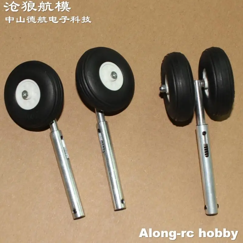 118mm une deux roues en polyuréthane en alliage d'aluminium léger Anti-Vibration trains d'atterrissage M3/M4 pour pièce de modèles d'avions LG RC rétractable