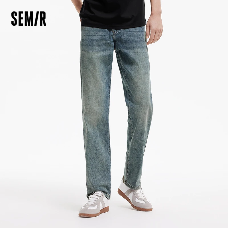 Semir Herren-Jeans Retro 2026 Gerade Geschnitten Dehnbar Urban Casual Alltagsstil Weich Bequem Tägliche Kleidung Trendig Vielseitig