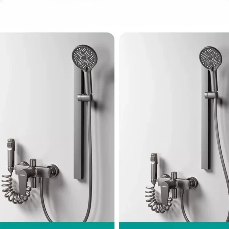 Brass Shower Mixer Tap, Split-Type Easy Install Bathroom Faucet, Hot & Cold Water Bath Valve for Rain Shower System