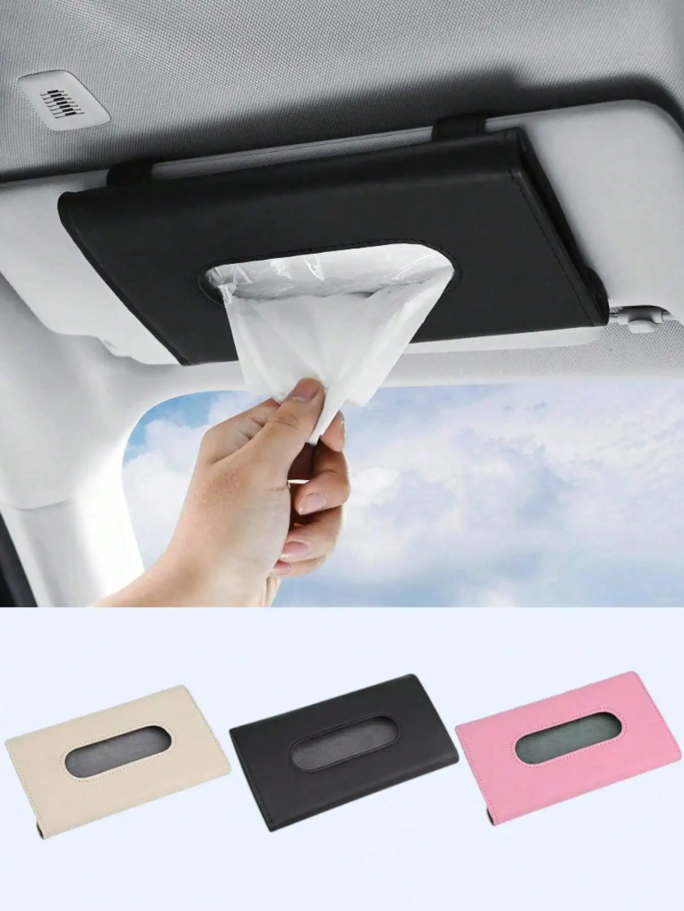 Universal Car Sun Visor Tissue Box — An In-Car Item That Combines Convenient Tissue Extraction and Multi-Functional Storage