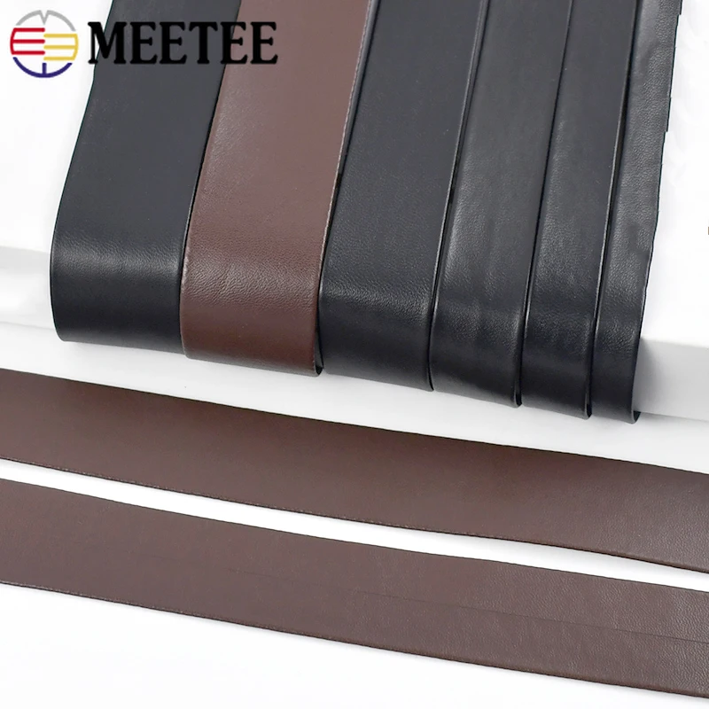 5M 5-30mm Synthetic Leather Webbing Tape Soft PU Hemming Ribbon Jewelry Decoration Rope Bows Band Clothes Bags Edge Accessories