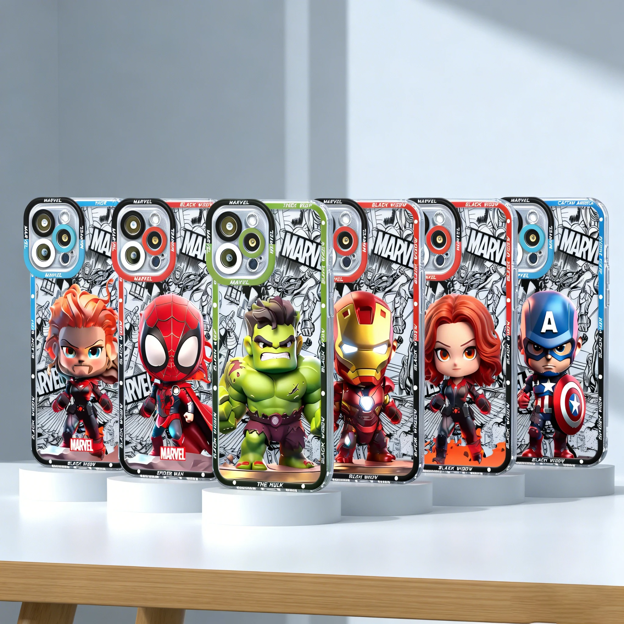 Cool Marvels Heroes Phone Case For Samsung S26 S25 S24 S23 S22 S21 S20 FE Note20 Note10 Plus Ultra Lite Edge 5G Clear Soft TPU