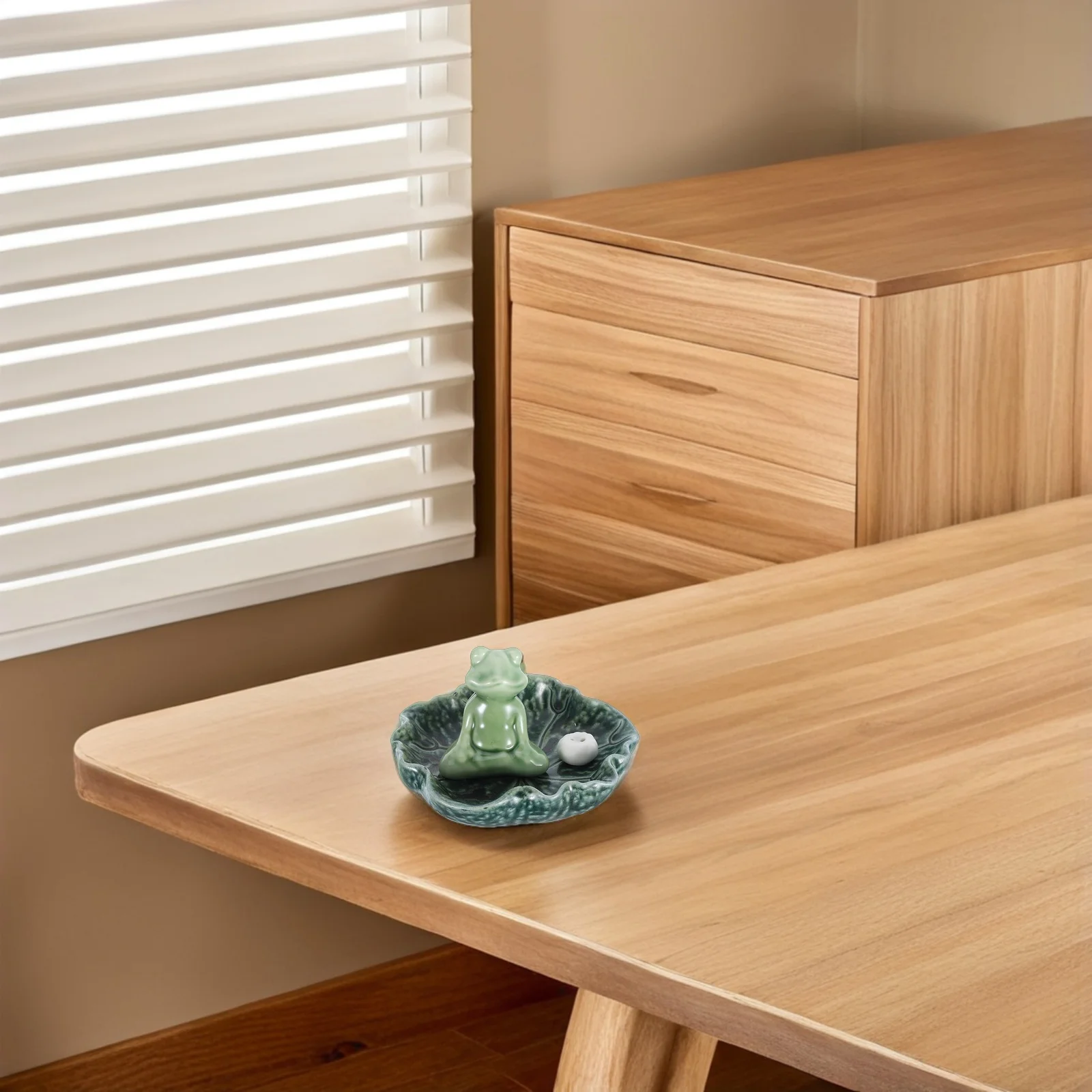 

Ceramic Incense Burner Exquisite Home Ornament Air Purifying Zen Meditation Stress Relief Incense Stick Stand