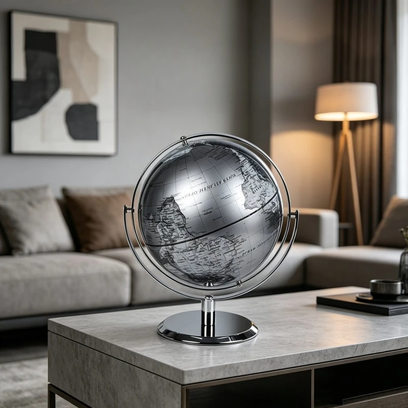 Office Home Decoration Retro World Globe Modern Learning World Map Globe Children's Desk Decoration Geography Education
