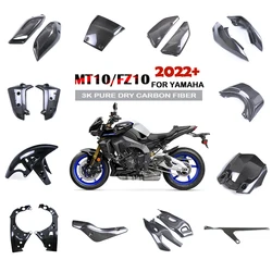 For Yamaha FZ10 MT10 2022+2023 2024 Fender Frame Cover Winglets Side Panel Fairing Kit Dry Carbon Fiber Motorcycle Accessories