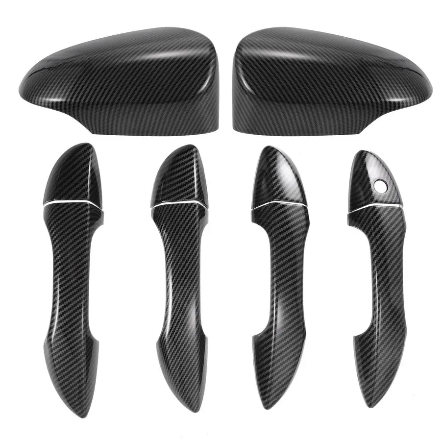 

AUTOHAUX комплект автомобильного зеркала заднего вида для водителя и пассажира, накладка на черное углеродное волокно для Toyota Corolla 20142018, зеркало