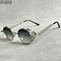 Oval Steampunk Sunglasses For Men Retro Designer Fashion Glasses Luxe Punk Sunglasses Women Gafas De Sol Hombre Zonnebril Heren