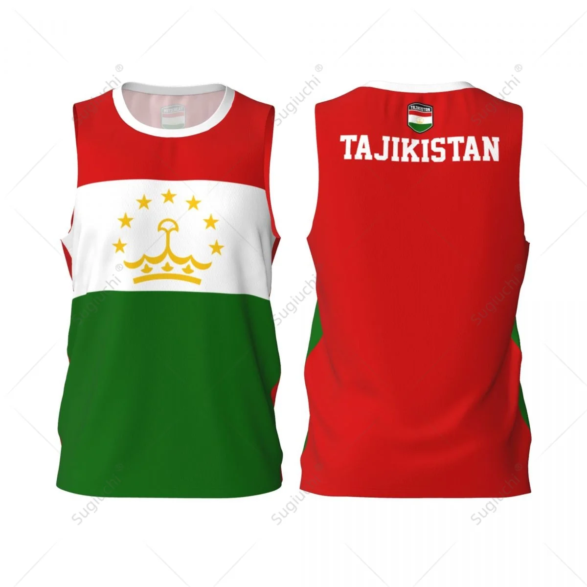 

Tajikistan Flag Men Basketball Sports Jersey Running Fitness Multifunction Sleeveless tshirt Exclusive Custom Name Nunber