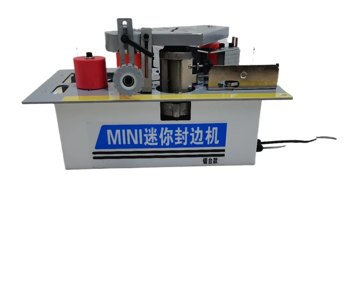 Saw table edge banding machine Mini automatic belt breaking Double-sided gluing Home improvement edge banding machine