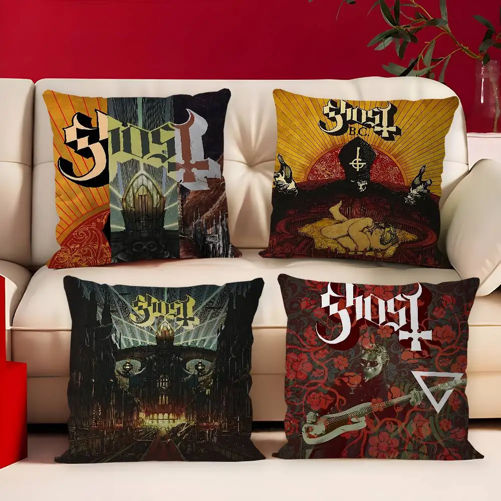 Ghost Heavy Metal Band Pillow Anime Pillow Sofa Bed Head Pillow Cover Cushion Cover 45x45 cm Fashion