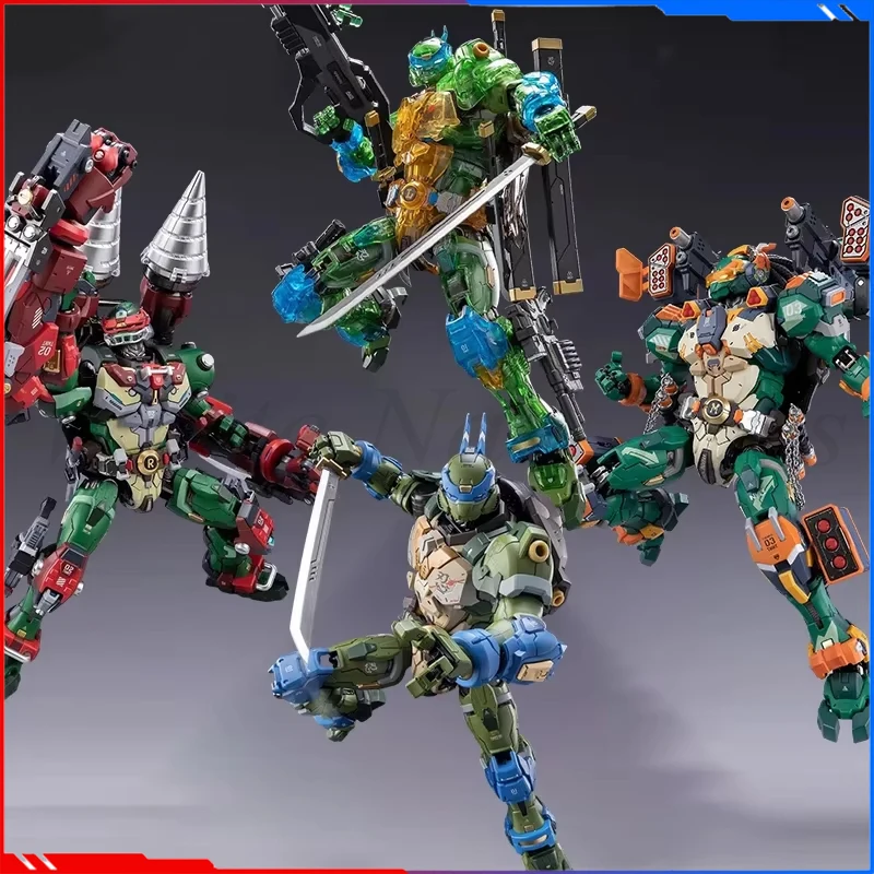 Heatboys Ninja Turtles Anime Figure TMNT Leonardo Action Figure Mecha Alloy Children Toys Exquisite Decoration Birthday Gift