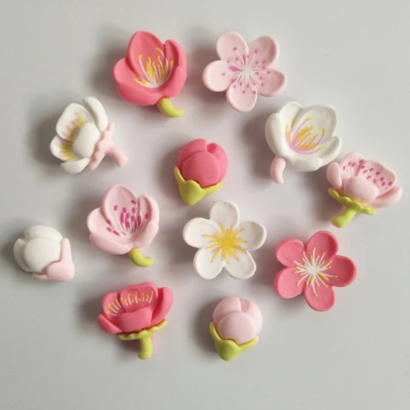 Pink flower resin decorative refrigerator magnet magnets creative whiteboard cartoon magnetic stickers