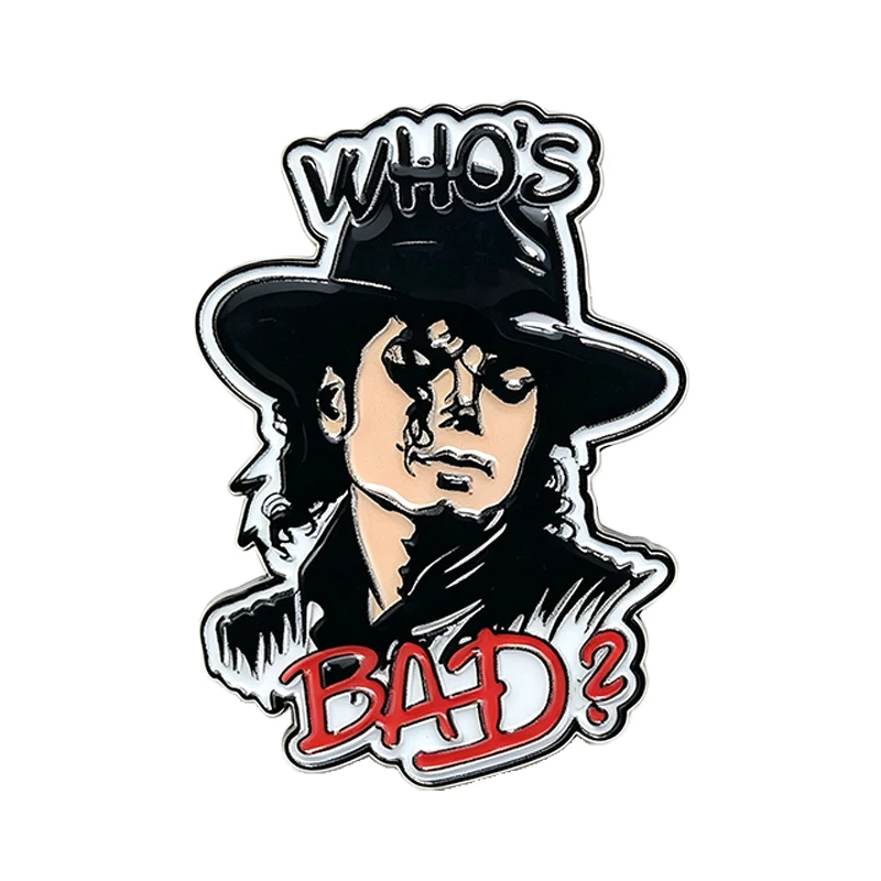 Classical Cartoon Beatles Band Pins 4-design King Of Pop Singer Character Enamel Metal Brooch Pin For Denim Jacket Bags Badge
