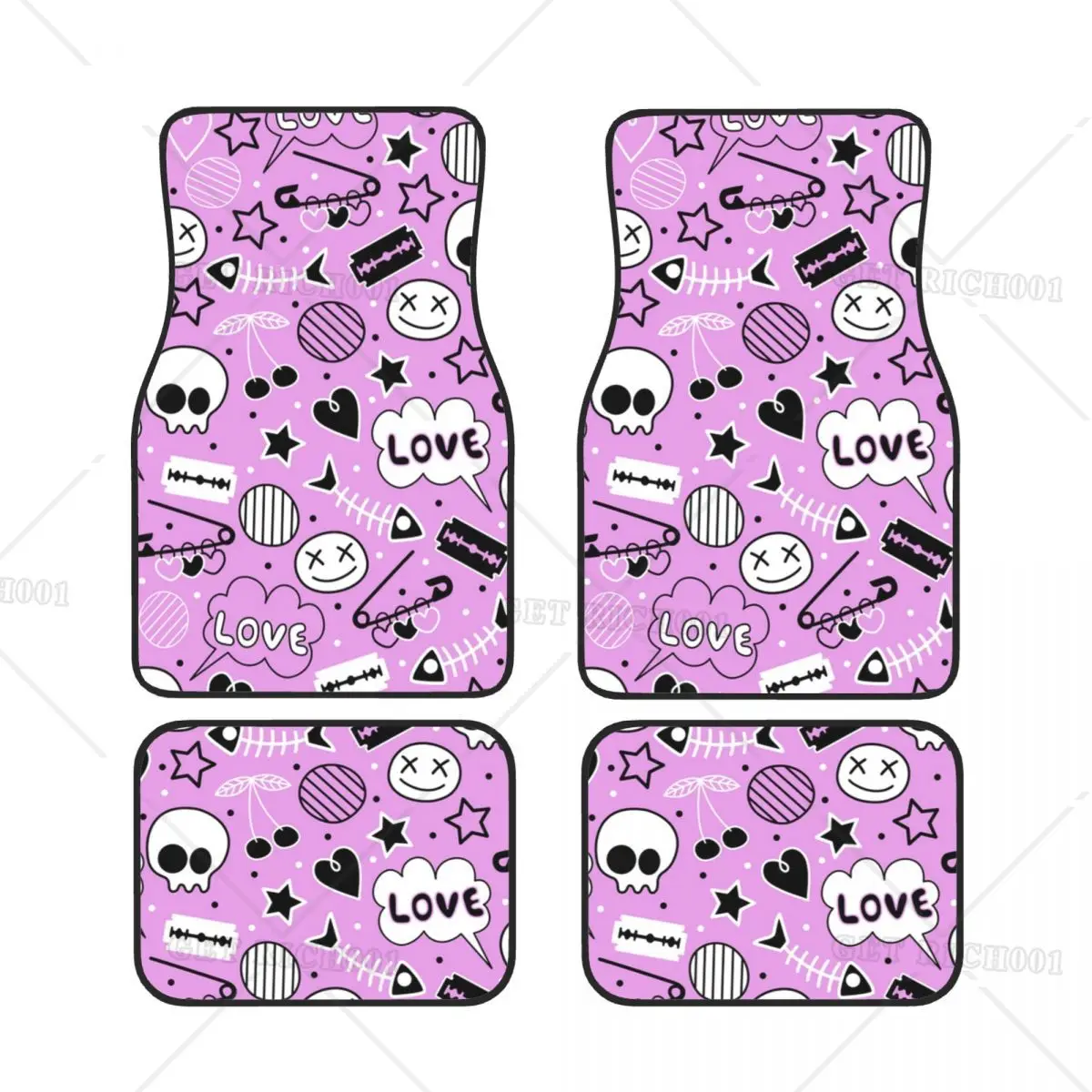 

Sugar Skull Y2K-alfombrillas Para El Suelo L Coche, Accesorios Para El Coche Para Mujer Y Niña, Alfombras Gruesas Talla Única,