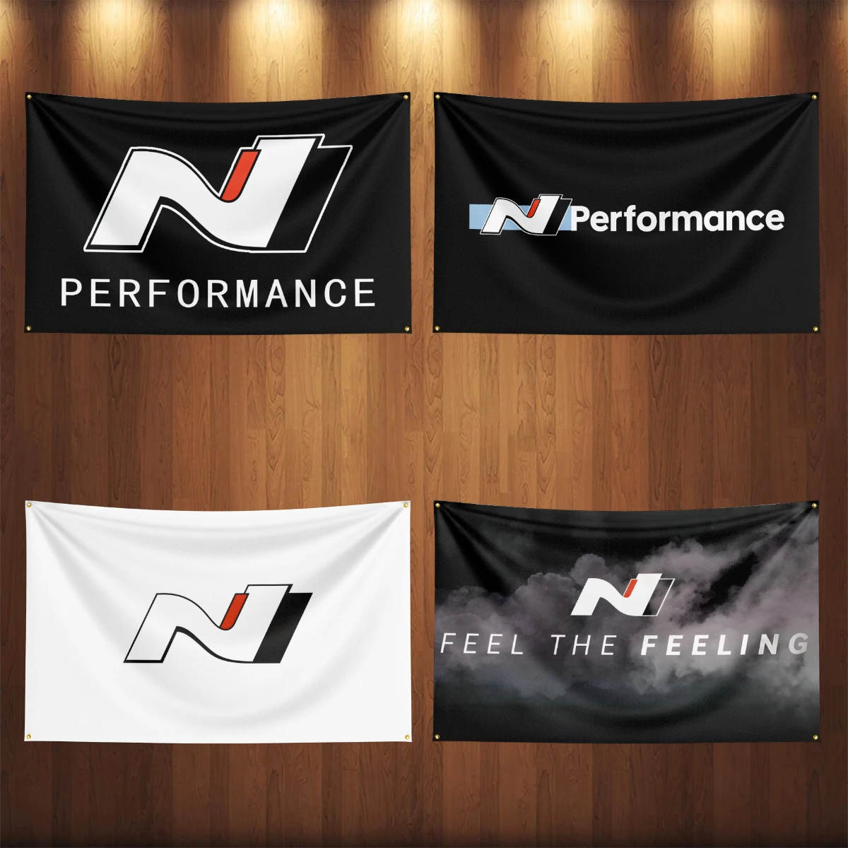 90x150CM Hyundais N Performances Racing Car Flag For Decor