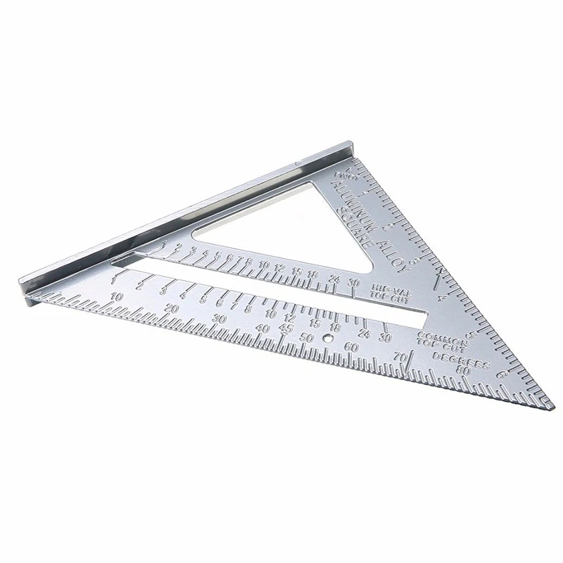 90Degree Triangle Ruler Aluminum Alloy Rafter Square Speed 7INCH Triangle Ruler Woodworking Tool Carpenter Angle Protractor