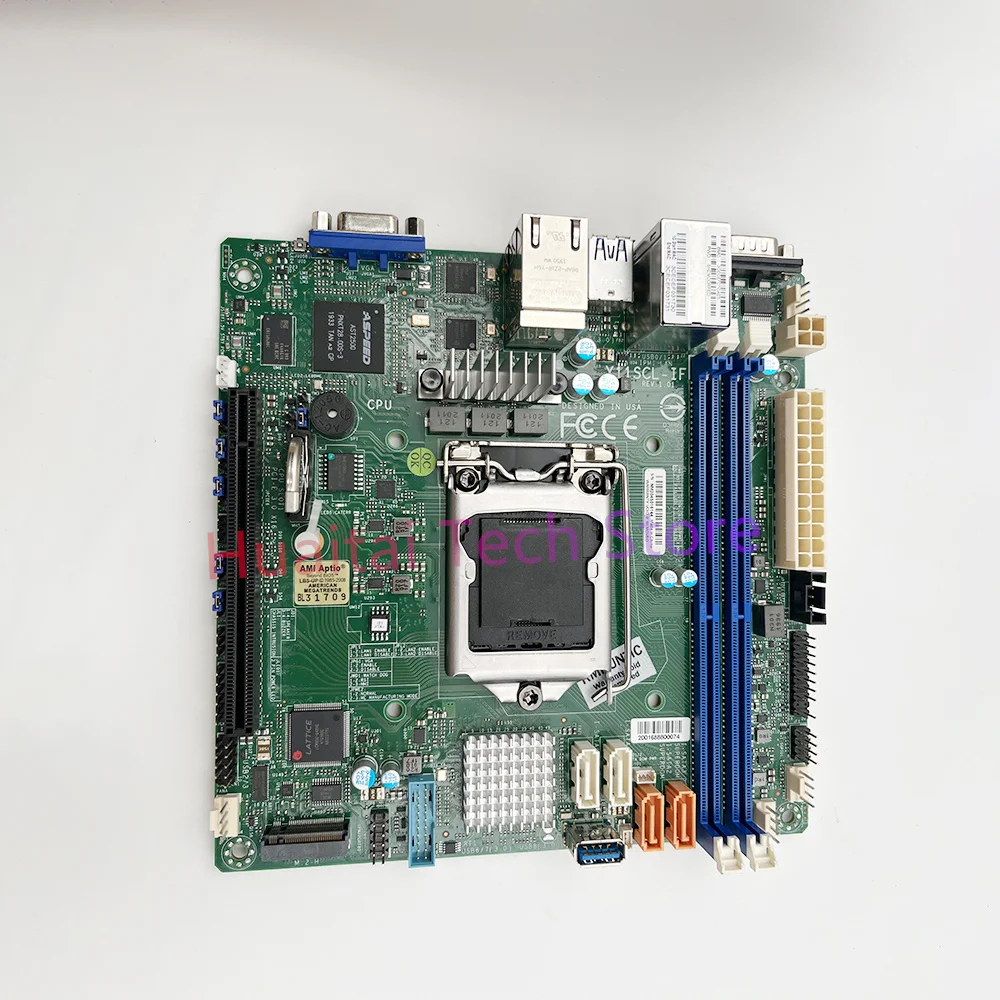 Placa-mãe para Supermicro X11SCL-IF, Servidor Mini-ITX, C242, LGA1151, DDR4, Suporte 8ª, 9ª Geração Core i3, E-210