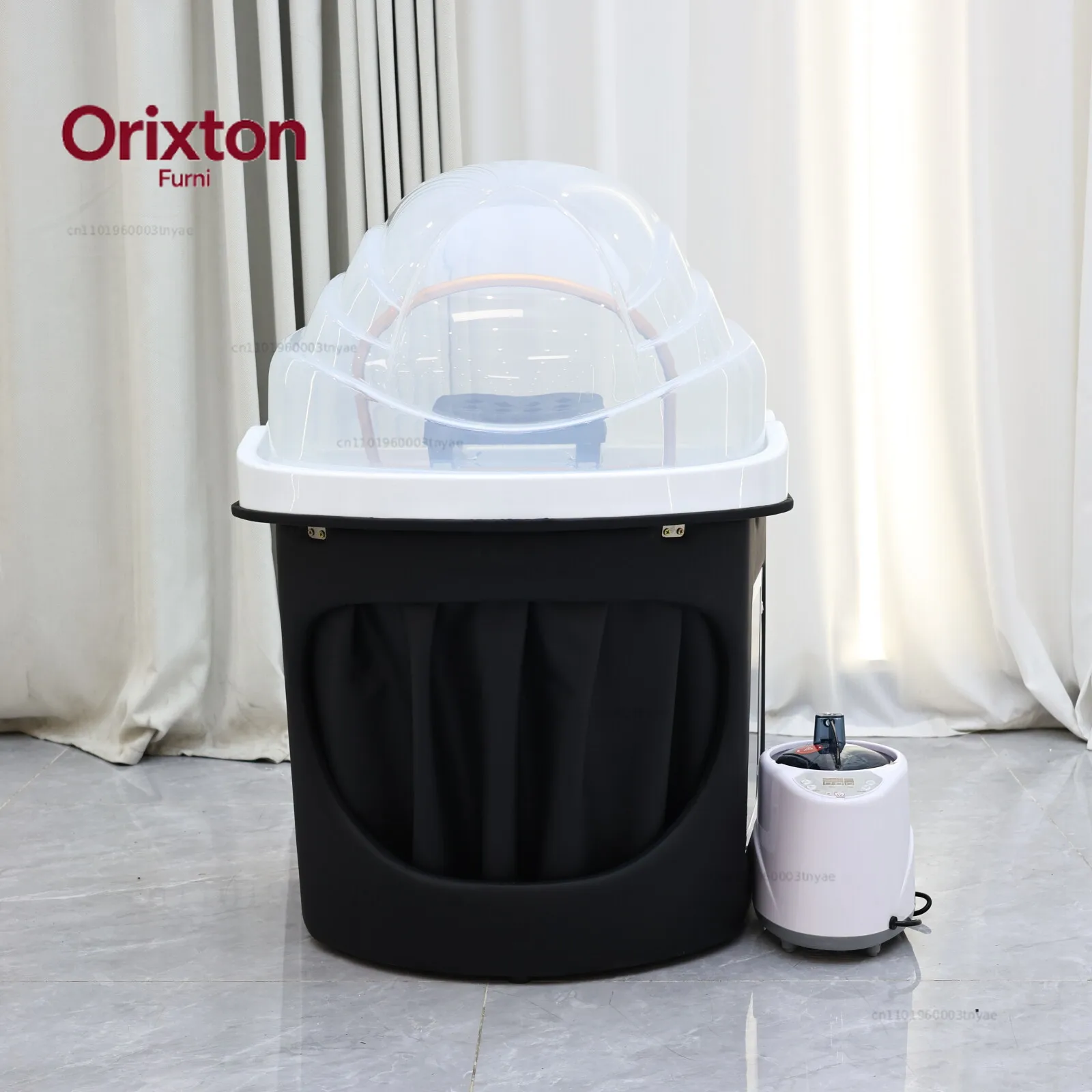 Heating Head SPA Water Circulation Shampoo Basin Hair Wash Salon Device with Fumigation Machine & Cover
