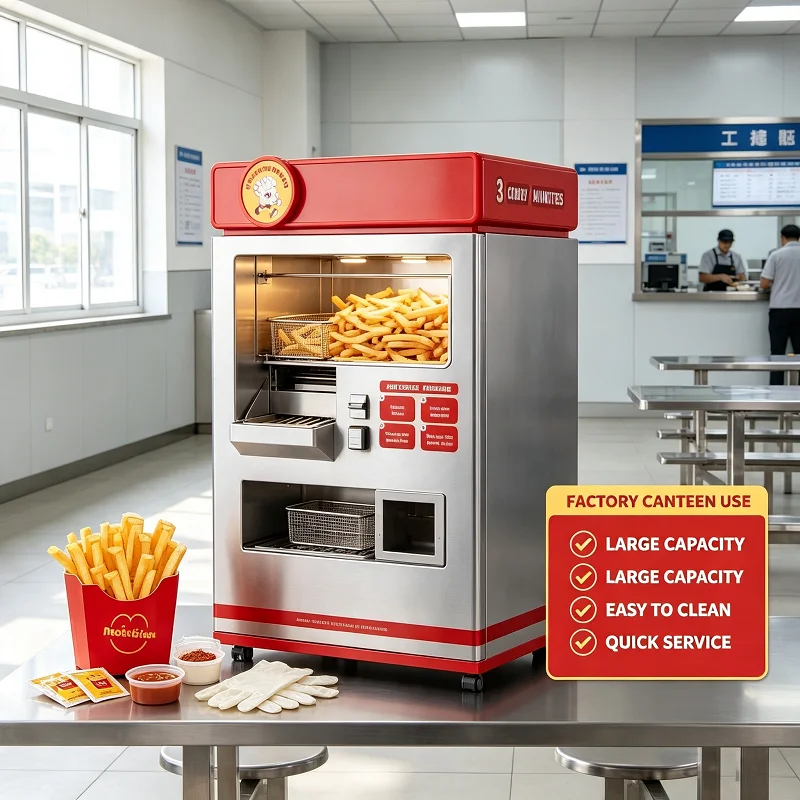 Automatic French Fries Vending Machine Hot Food Cooker Chip Maker Equipment for Supermarket