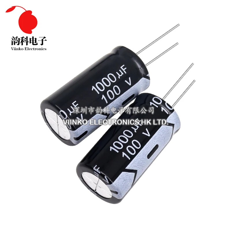 100V Aluminum Electrolytic Capacitor 1UF 2.2UF 3.3UF 4.7UF 10UF 22UF 33UF 47UF 100UF 220UF 470UF 1000UF