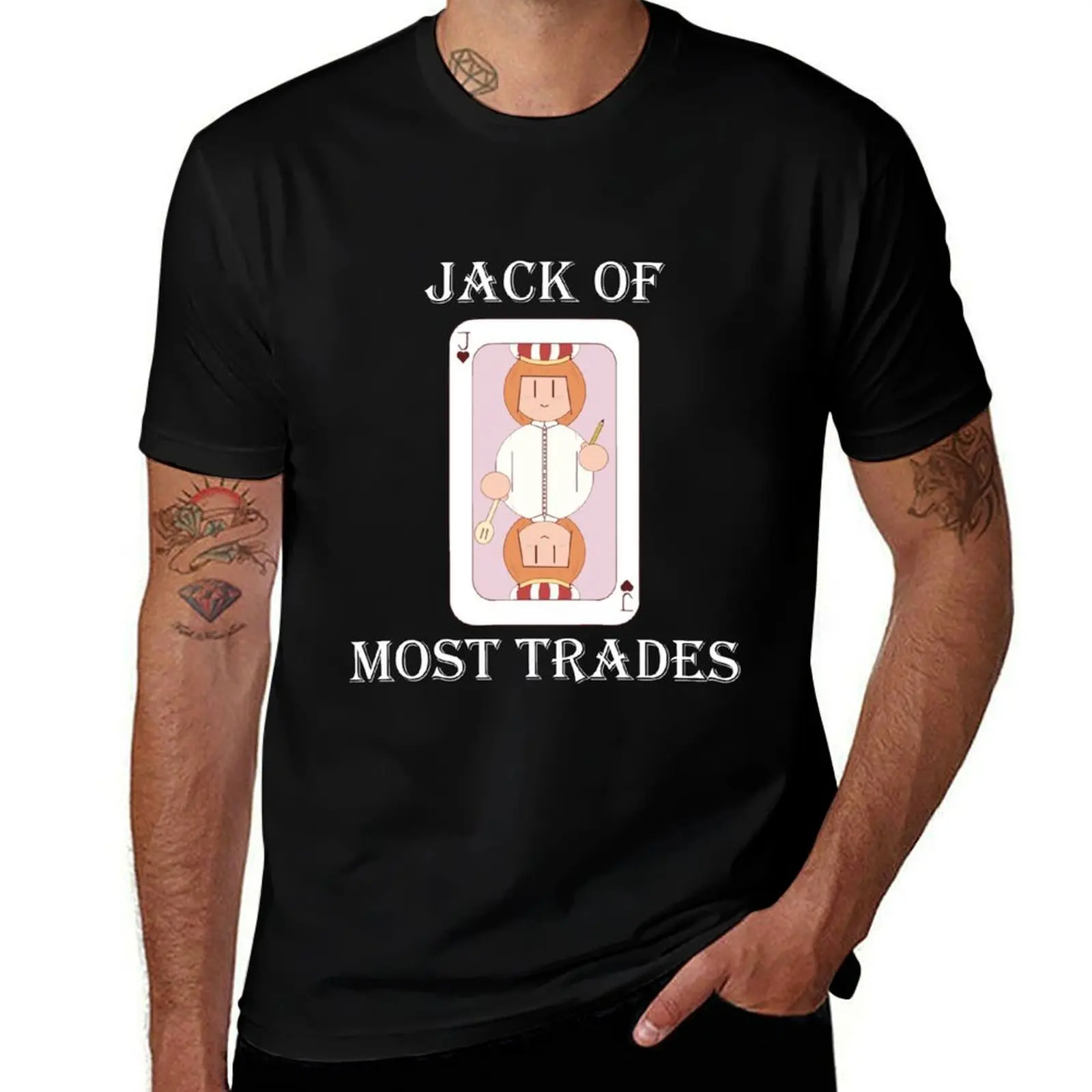Camiseta Jack of Most Trades para hombre, camisetas de algodón pesado para hombre, paquete de camisetas de algodón blanco, camiseta